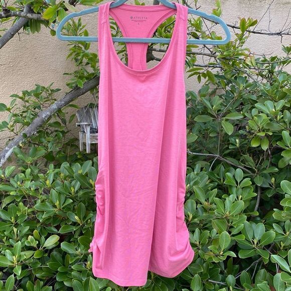 Athleta Athletic Workout Salmon Colored Tank Top Sz L EUC! - Picture 1 of 6
